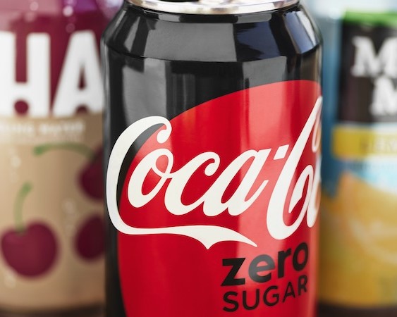 Coca-Cola Zero Sugar can and other low and zero-sugar drinks 